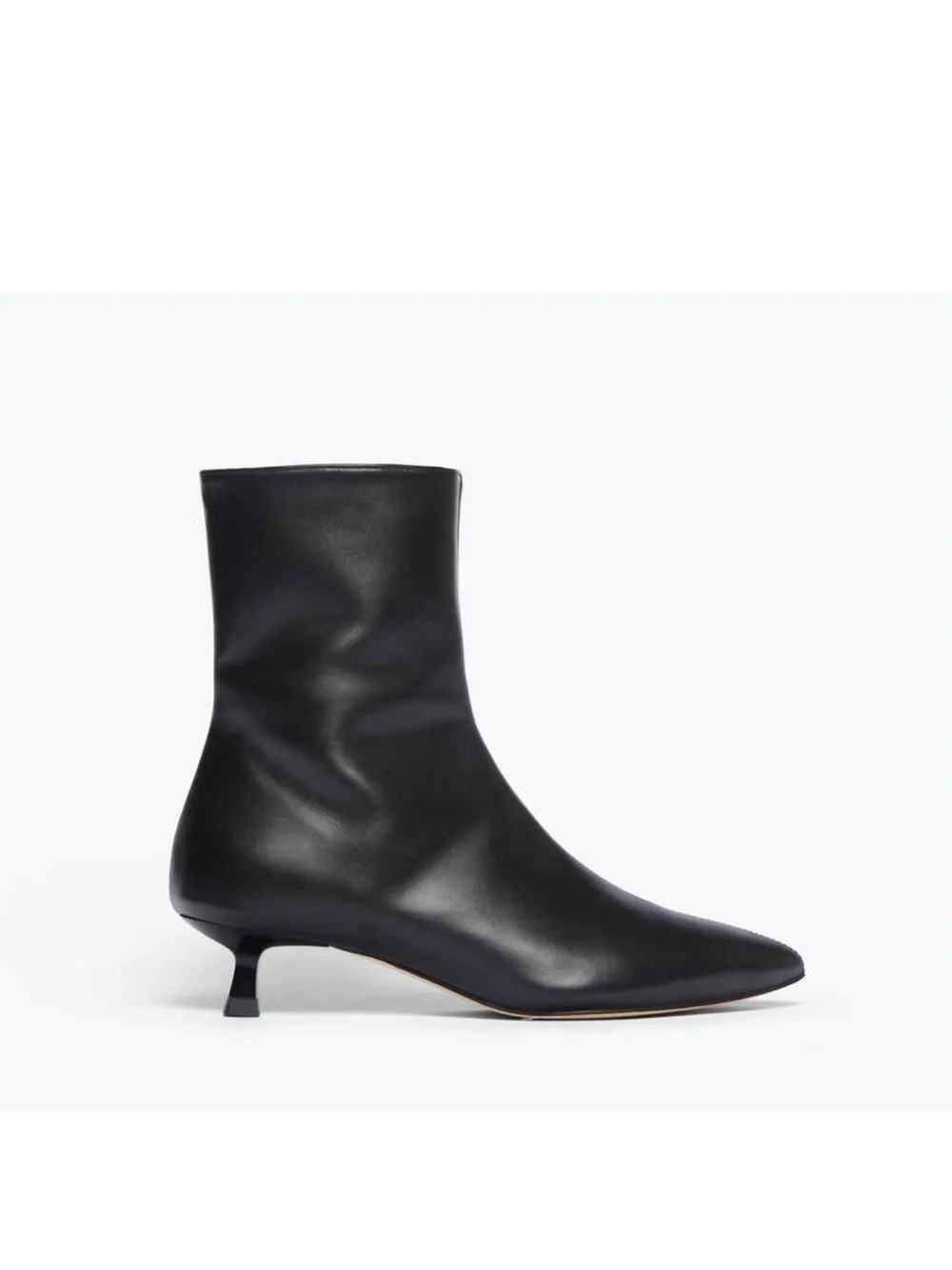 Freda Salvador 6 Lanna Ankle Boot Black Leather Kitten Heel